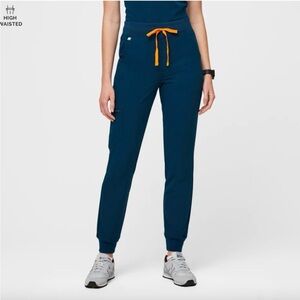Figs High Waisted Deep Reef Zamora Pants XS